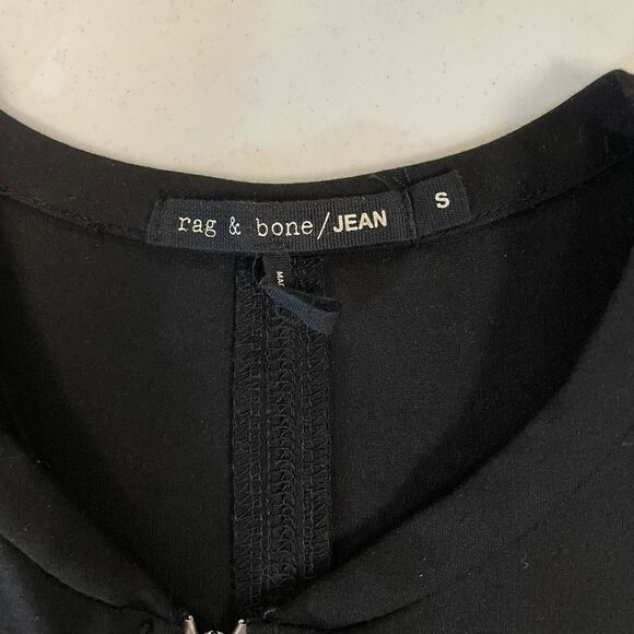 Rag & Bone Jada Zip front Dress Black Small 4 - Picture 5 of 6